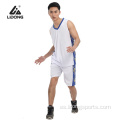 Uniforme de baloncesto de moda en blanco en blanco al por mayor